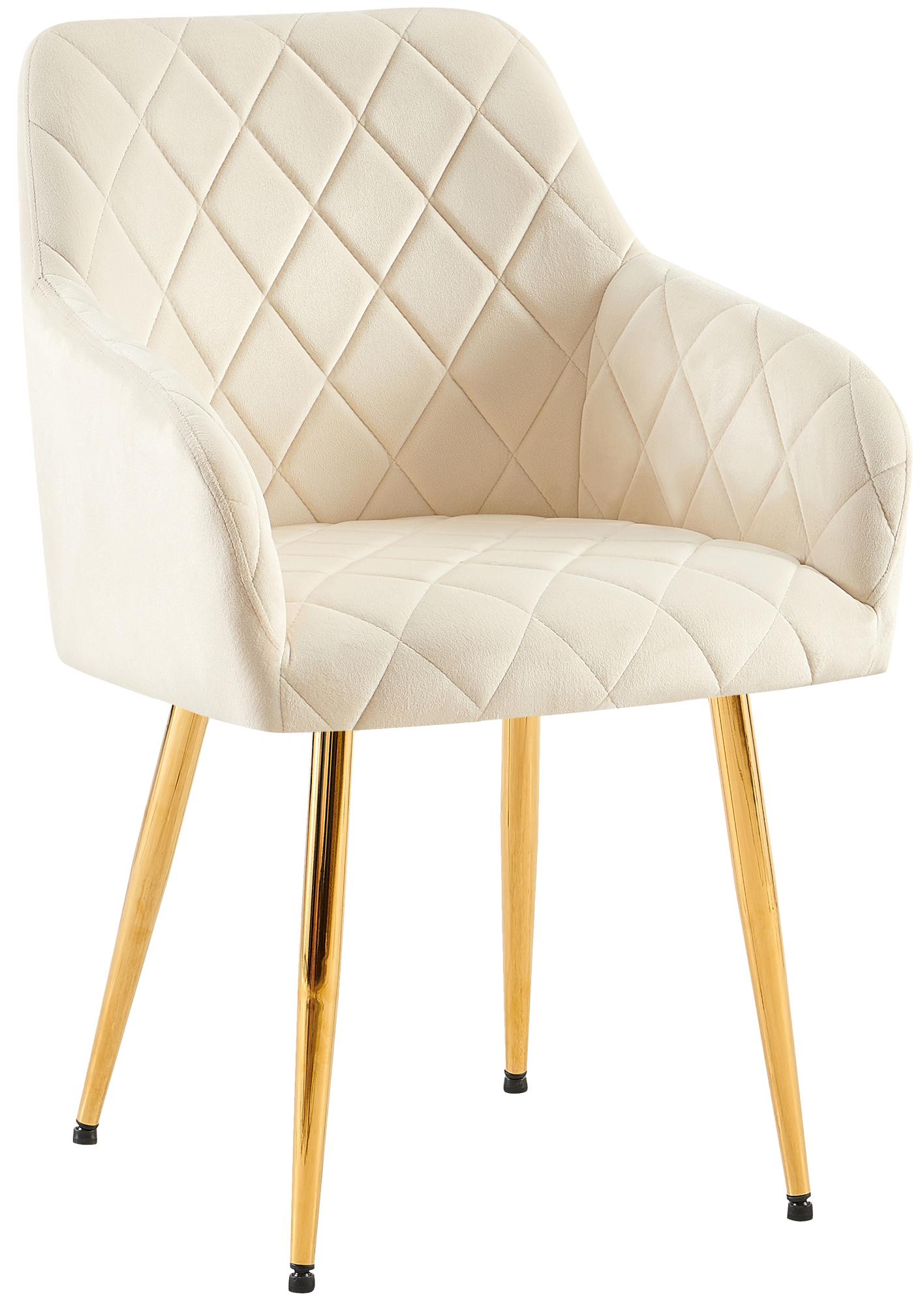 Esszimmerstuhl Monett Samt G, creme