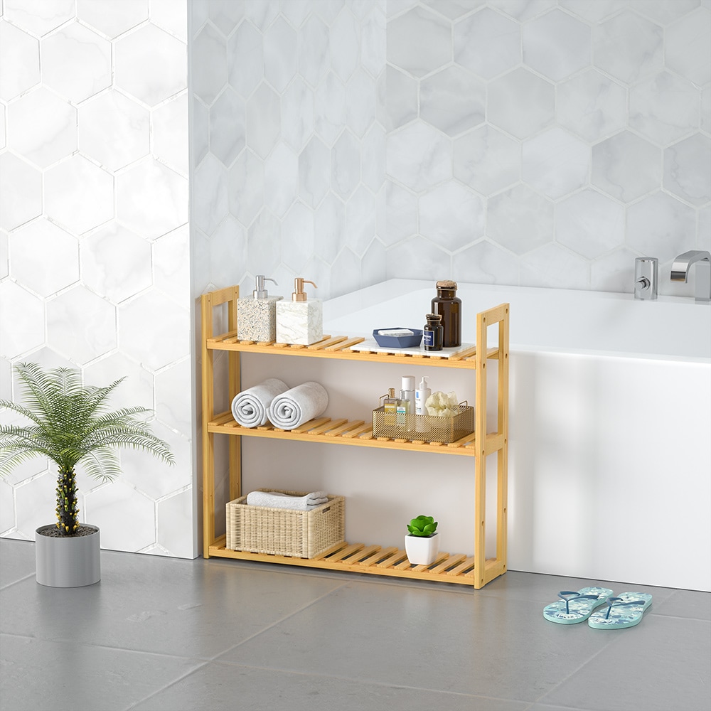 Wandregal Bambus 54x60x15cm