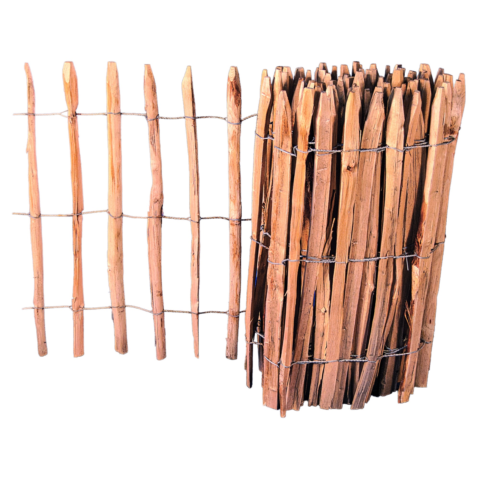 ROLLO-Lattenzaun, Lattenabstand 8-10 cm, Höhe 90 cm, Rollenlänge 10 m