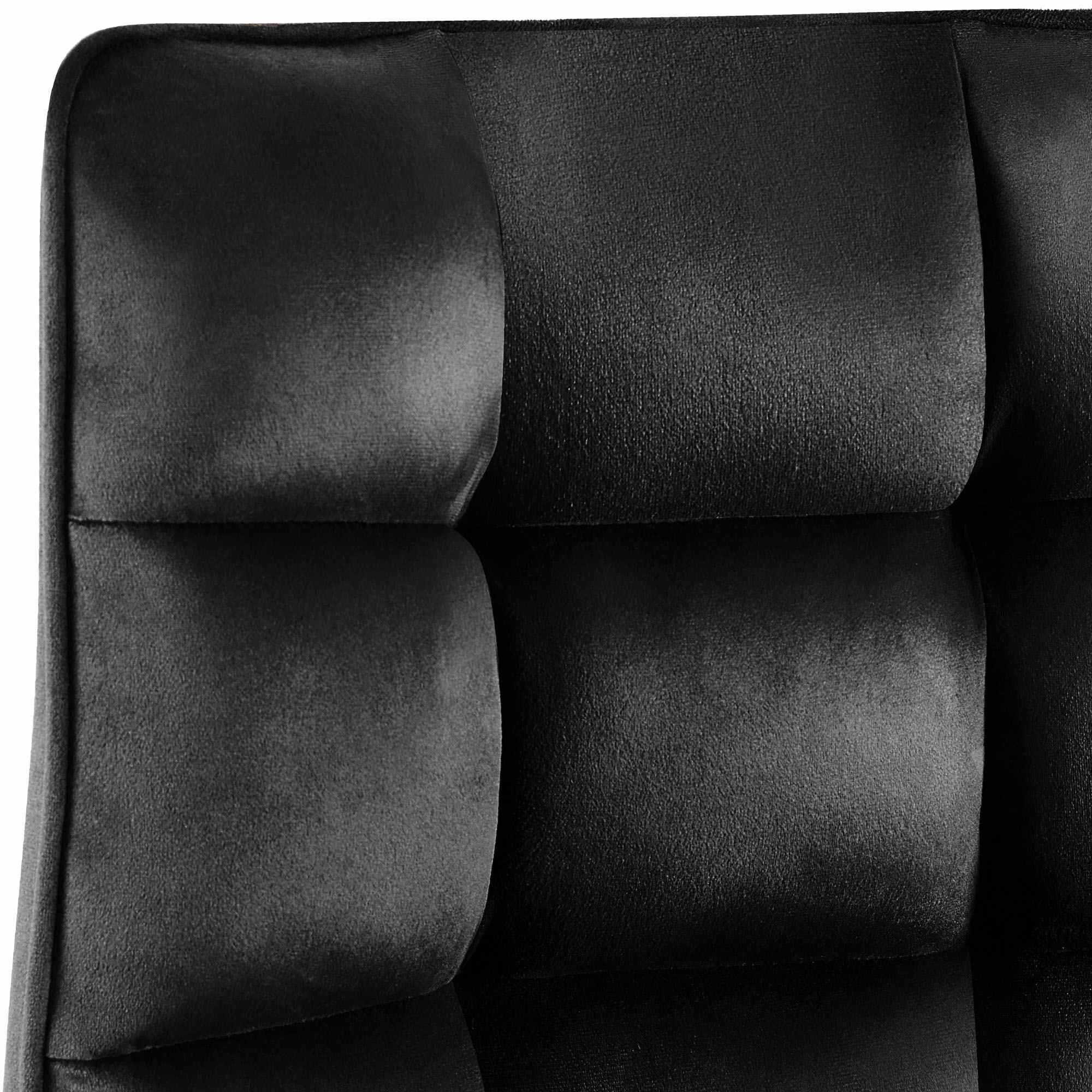 2er Set Stuhl Saranda Samt, schwarz