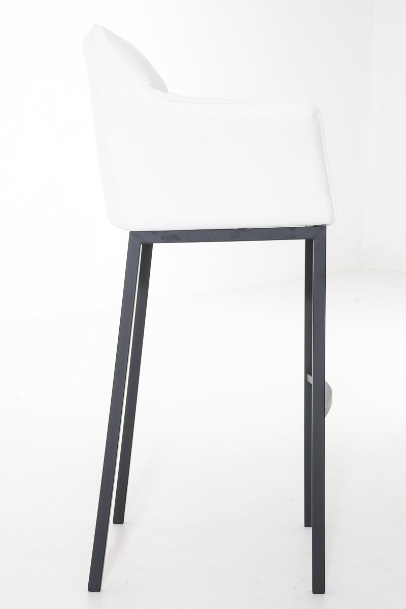 Barhocker Damaso B mit 4-Fuß Gestell, weiß