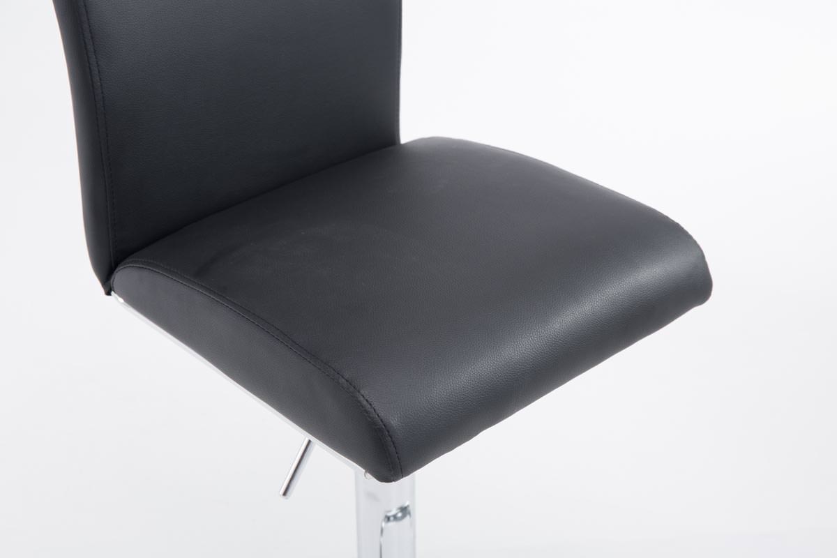 2er Set Barhocker Köln Kunstleder chrom, schwarz