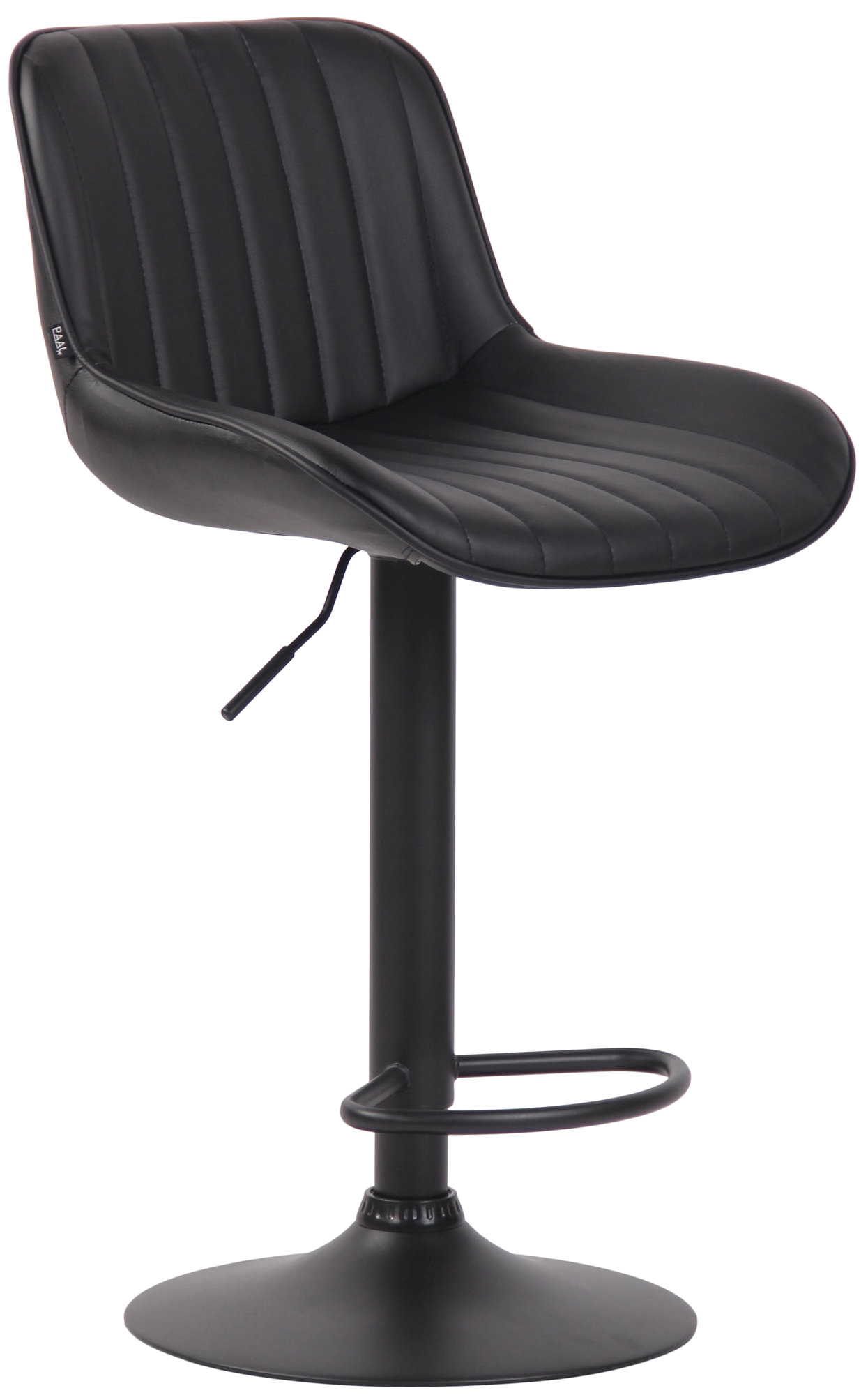 2er Set Barhocker Lentini Kunstleder schwarz, schwarz