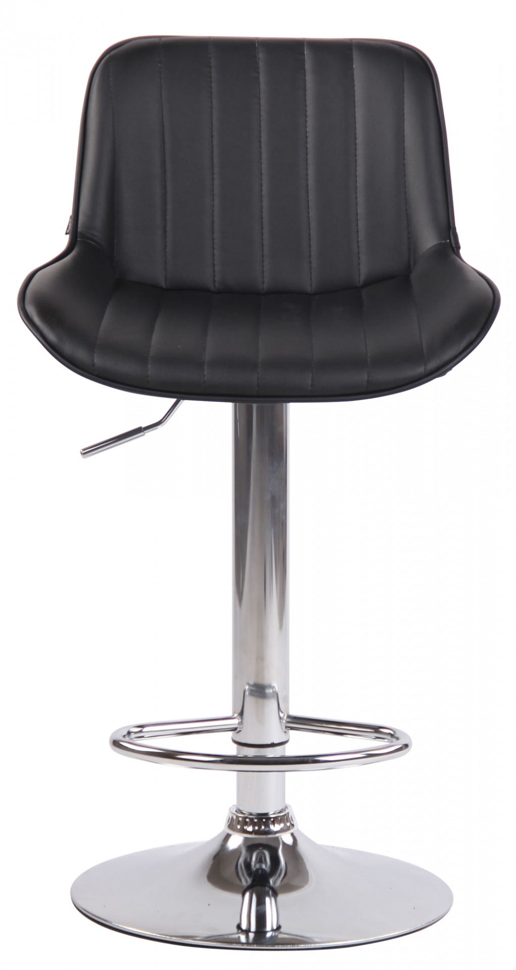 2er Set Barhocker Lentini Kunstleder chrom, schwarz
