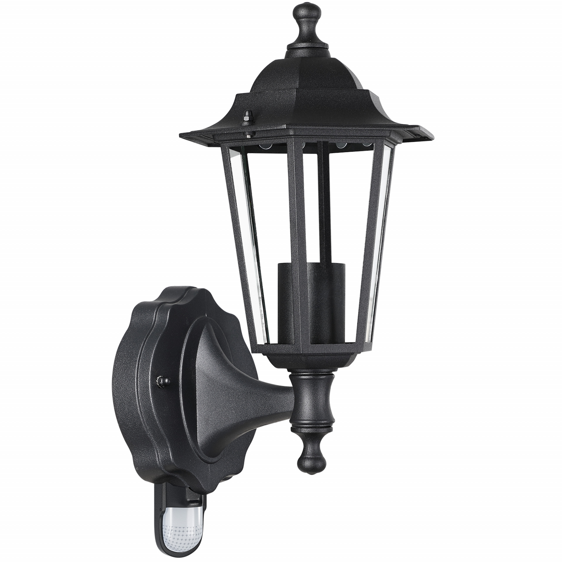 Wandleuchte mit Bewegungsmelder Anthrazit Aluminium IP44 einstellbar