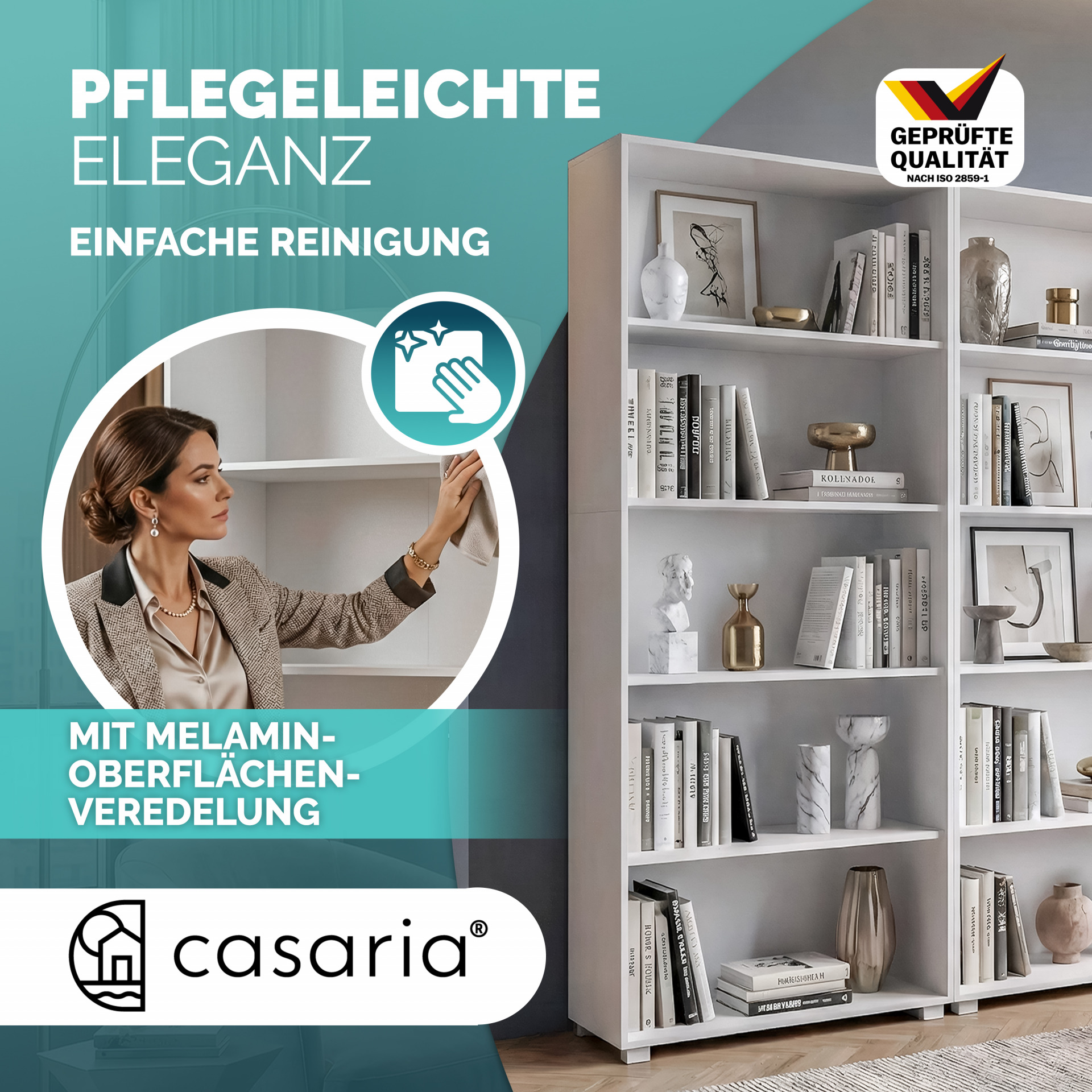 Bücherregal Vela Weiß 5 Fächer