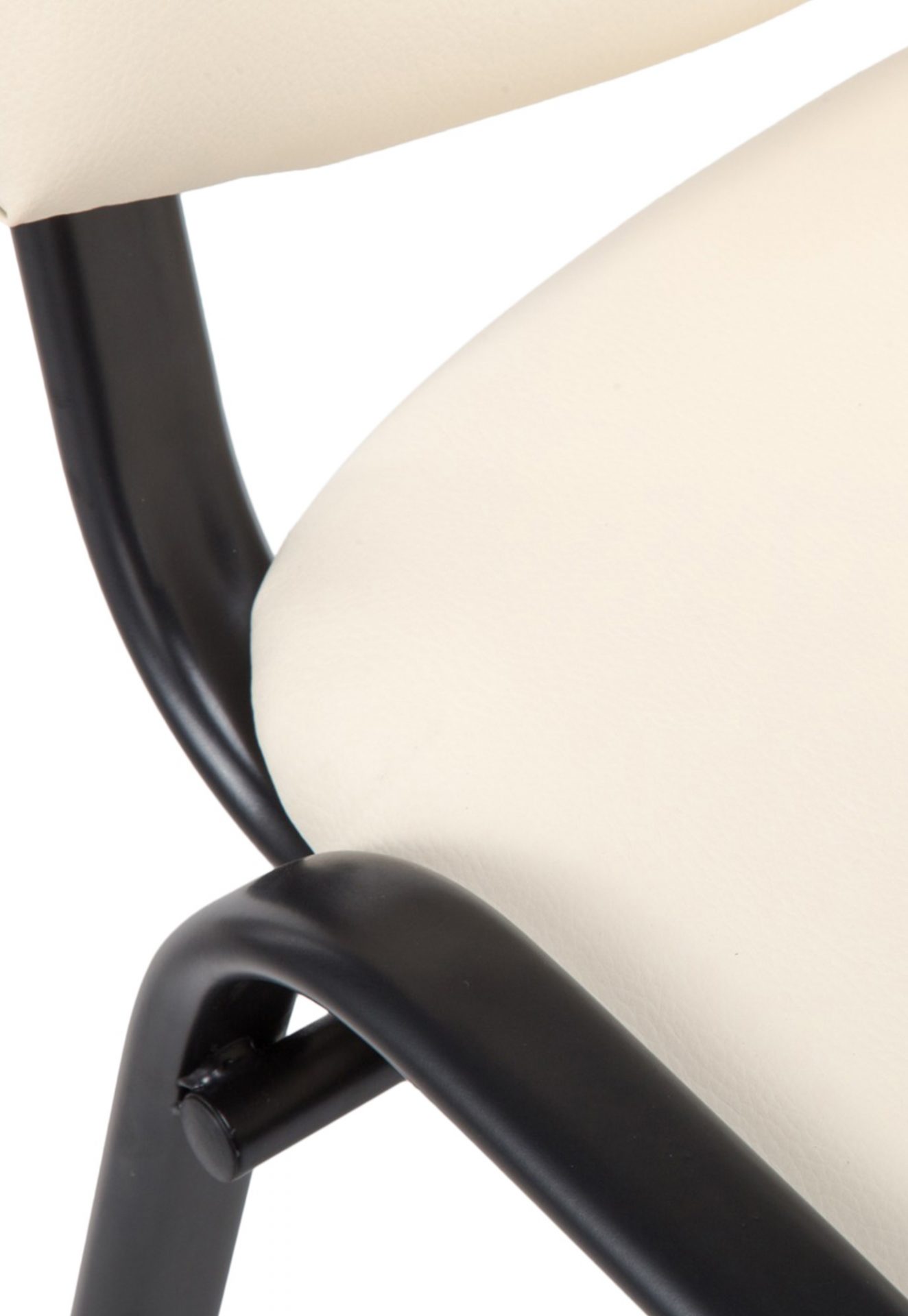 Besucherstuhl Ken Kunstleder, creme