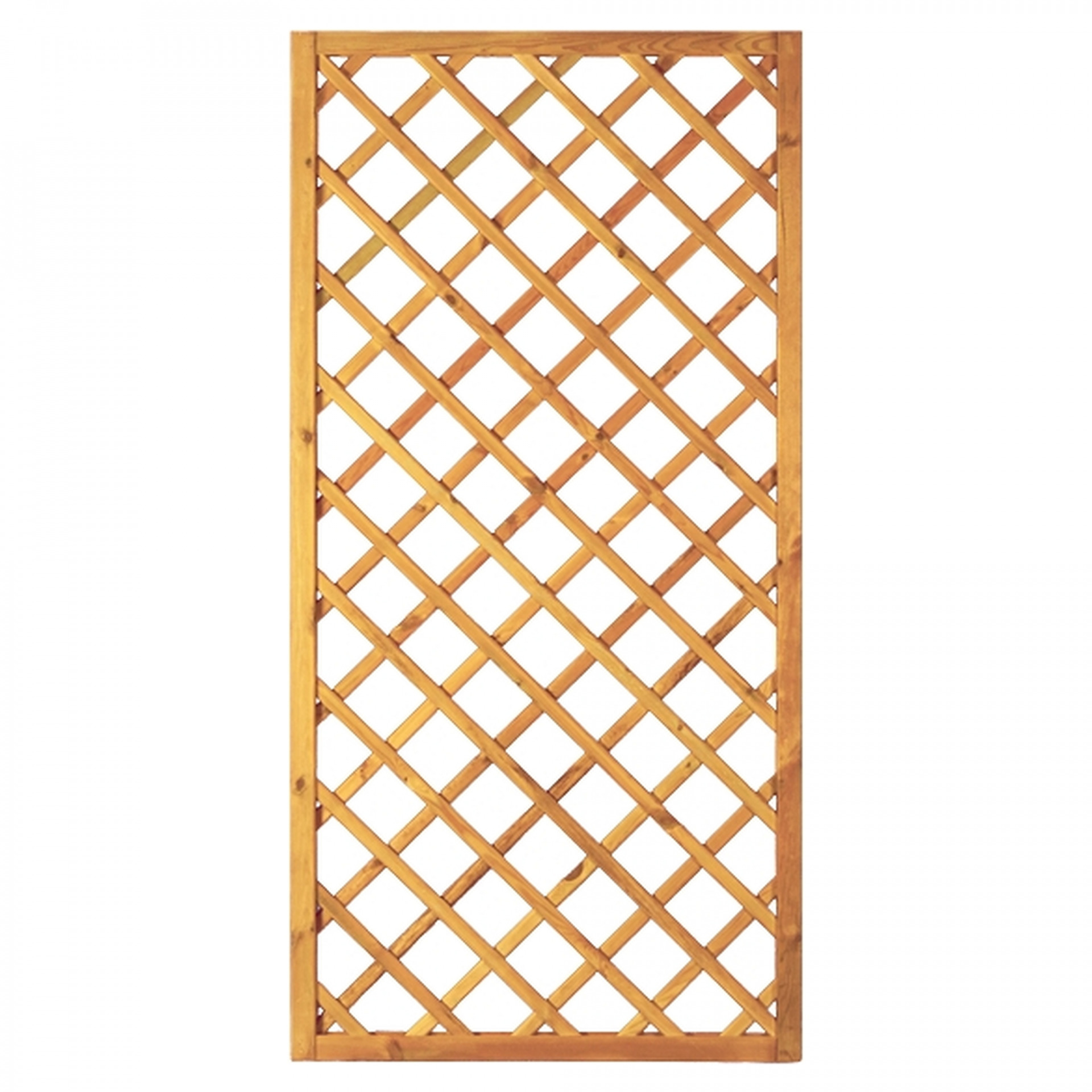 Diagonal-Rankzaun 90 x 180 cm, MW 10 x 10 cm, Rahmen 45/45 mm, kdi grün, Leisten 12 x 30 mm, genagelt
