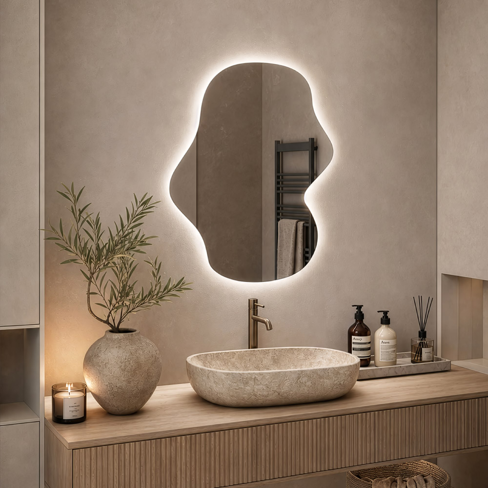 LED-Spiegel LACE asymmetrisch - 60 x 80 cm