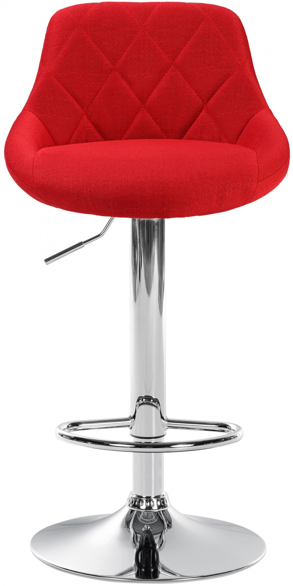 Barhocker Lazio Stoff chrom, rot