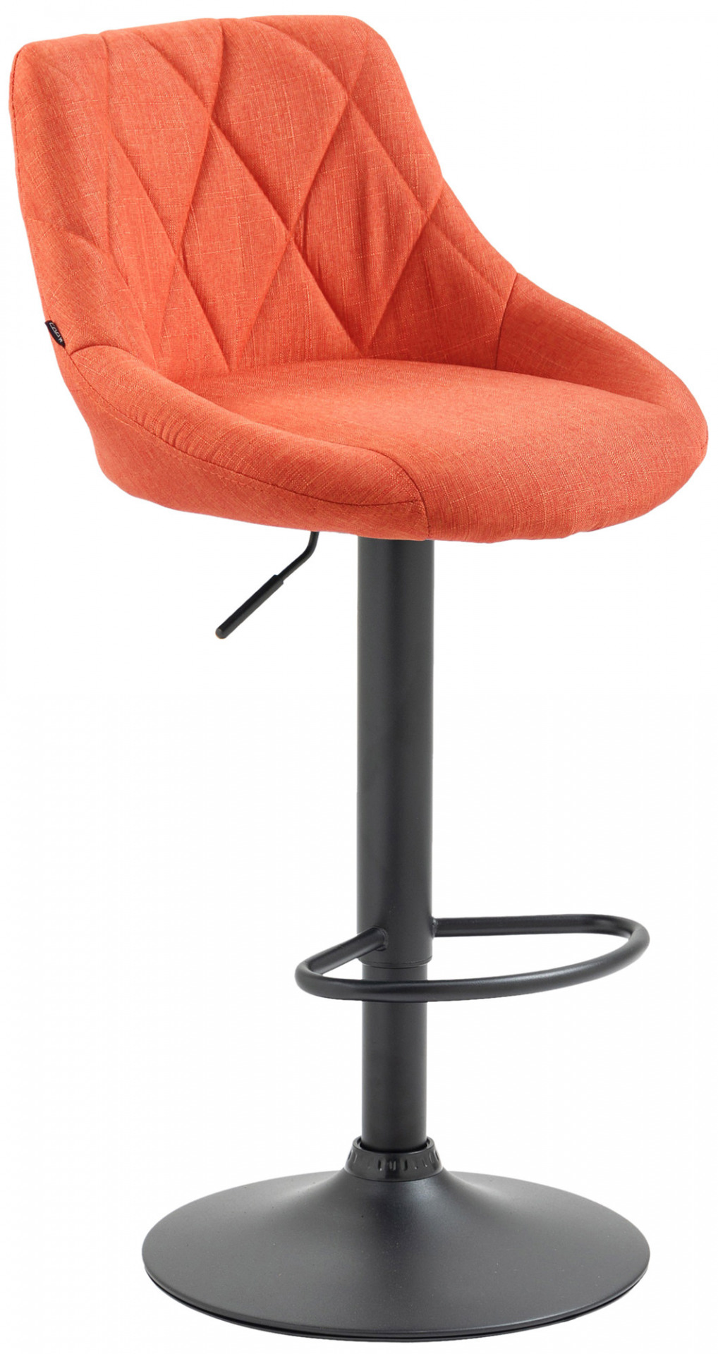 Barhocker Lazio Stoff schwarz, orange