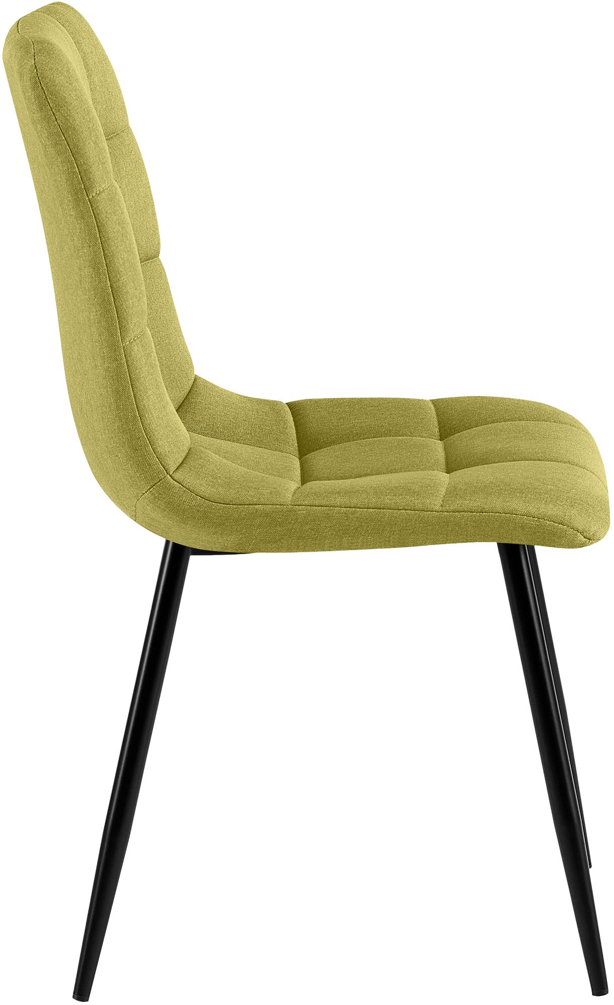 4er Set Esszimmerstühle Antibes Stoff, grün
