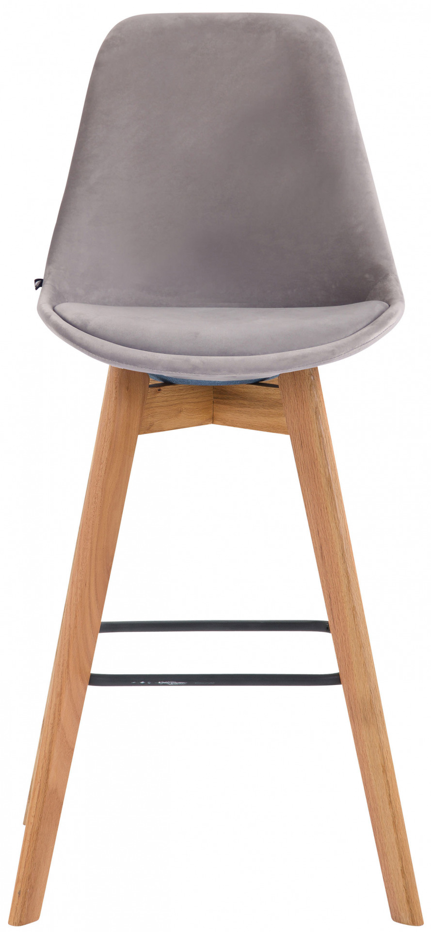2er Set Barhocker Metz Samt natura, grau