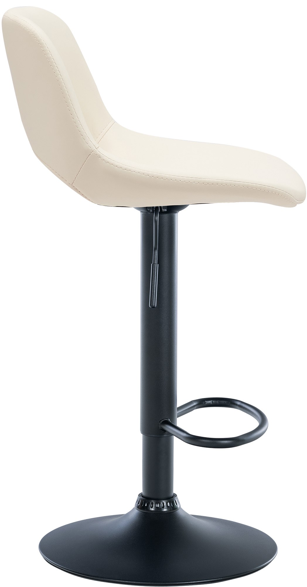 Barhocker Camden Kunstleder schwarz, creme