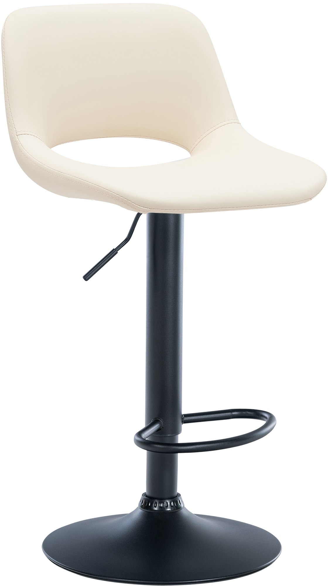 Barhocker Camden Kunstleder schwarz, creme