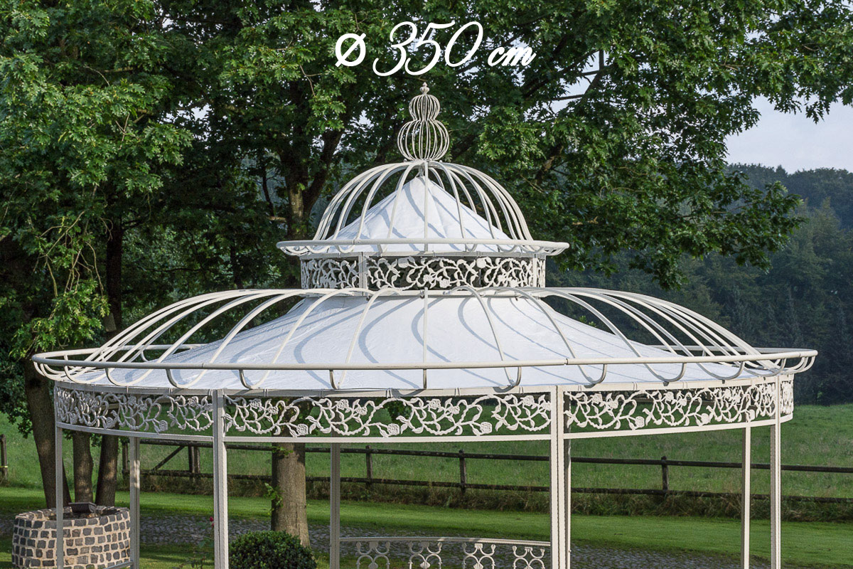 Dach für Luxus Pavillon Romantik 350 cm, weiß