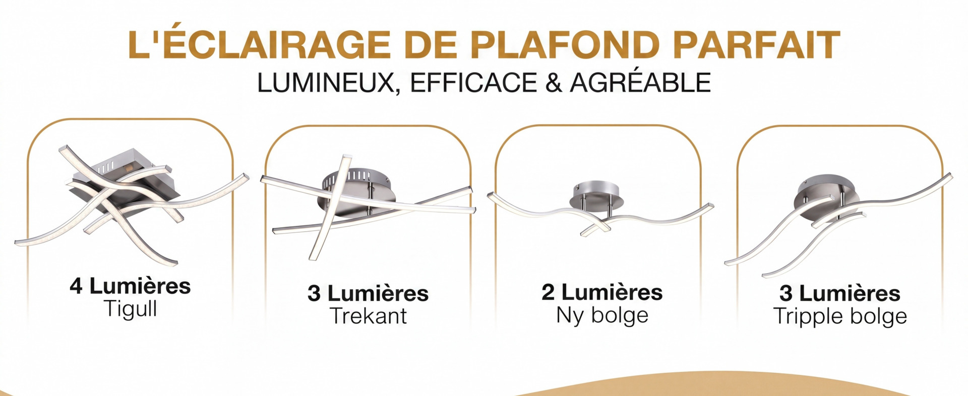 LED Deckenleuchte Trekant 3-flammig