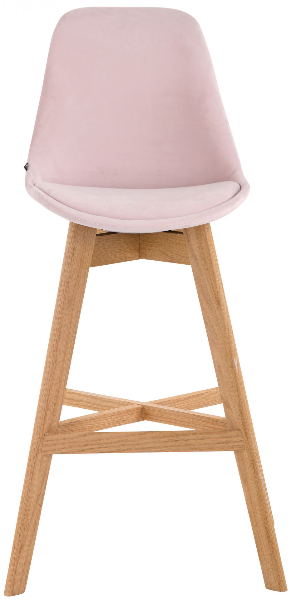 Barhocker Cannes Samt natura, pink