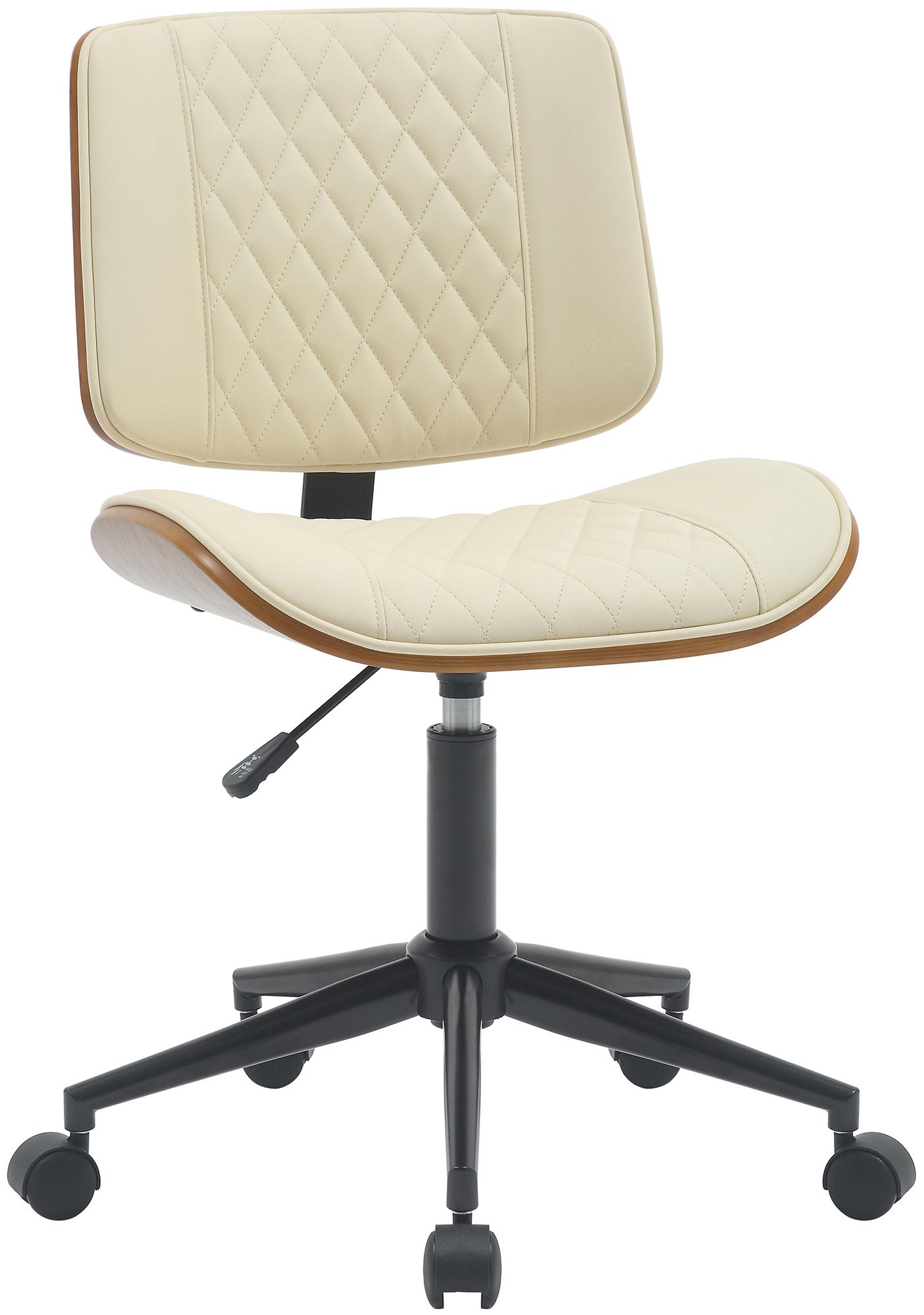 Bürostuhl Plover Kunstleder, walnuss/creme