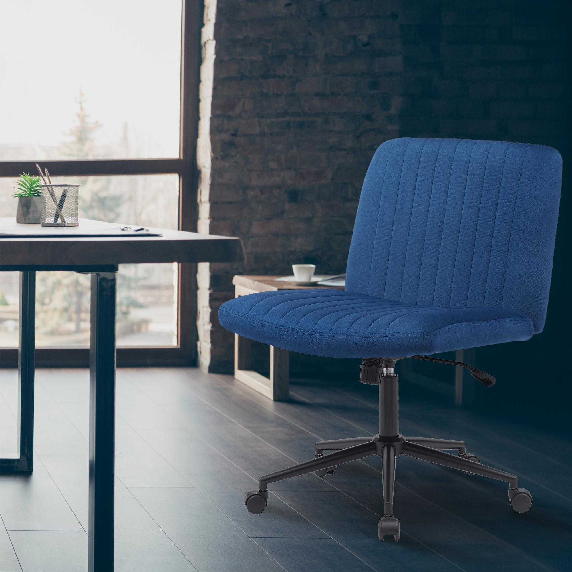 Bürostuhl Kingman Samt, blau