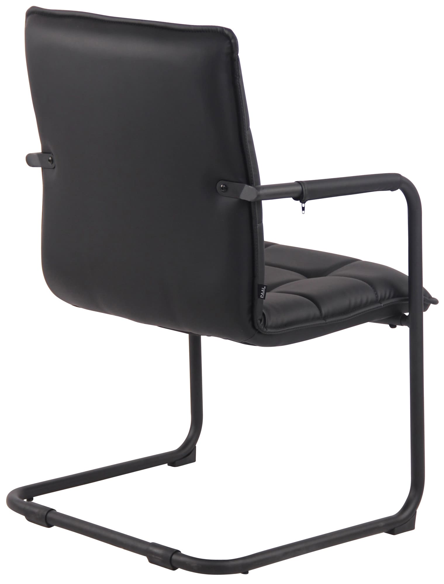 2er Set Besucherstühle Gandia Kunstleder schwarz, schwarz