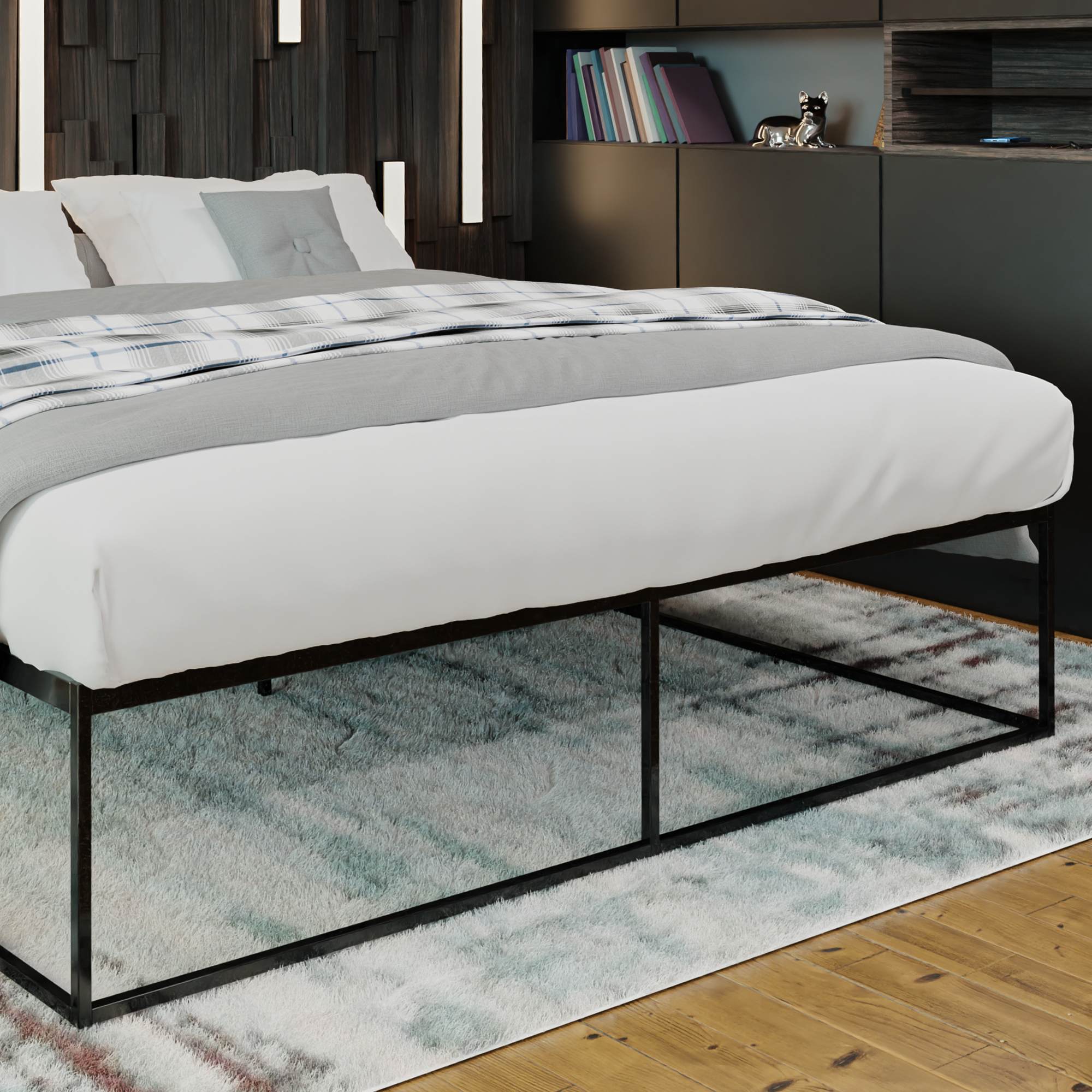 Metallbett Scala 200x200x46 cm, schwarz