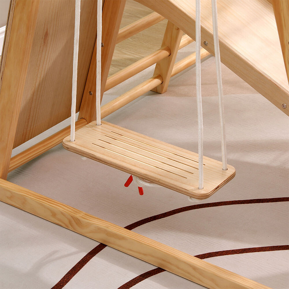 Klettergerüst Indoor inkl. Rutsche, Schaukel und Kletterwand LIO