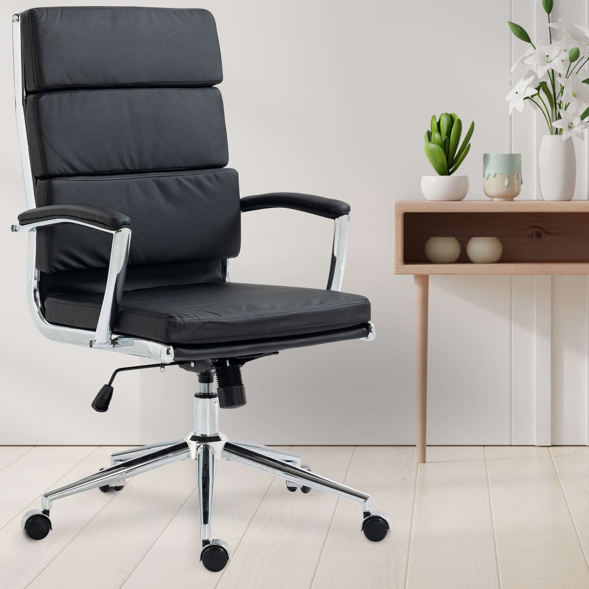 Bürostuhl Cleveland Kunstleder, schwarz
