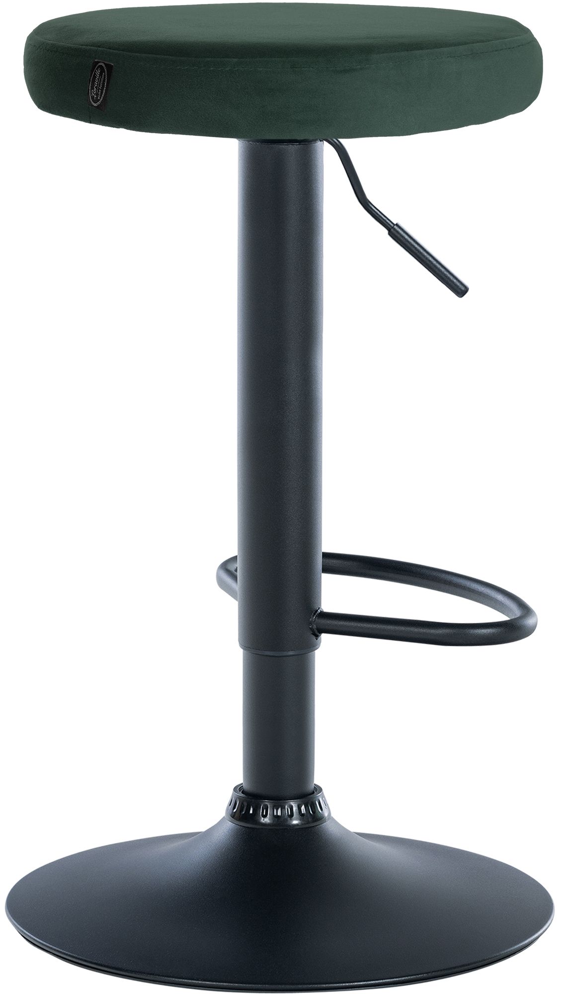 2er Set Barhocker Ponte Samt schwarz, grün