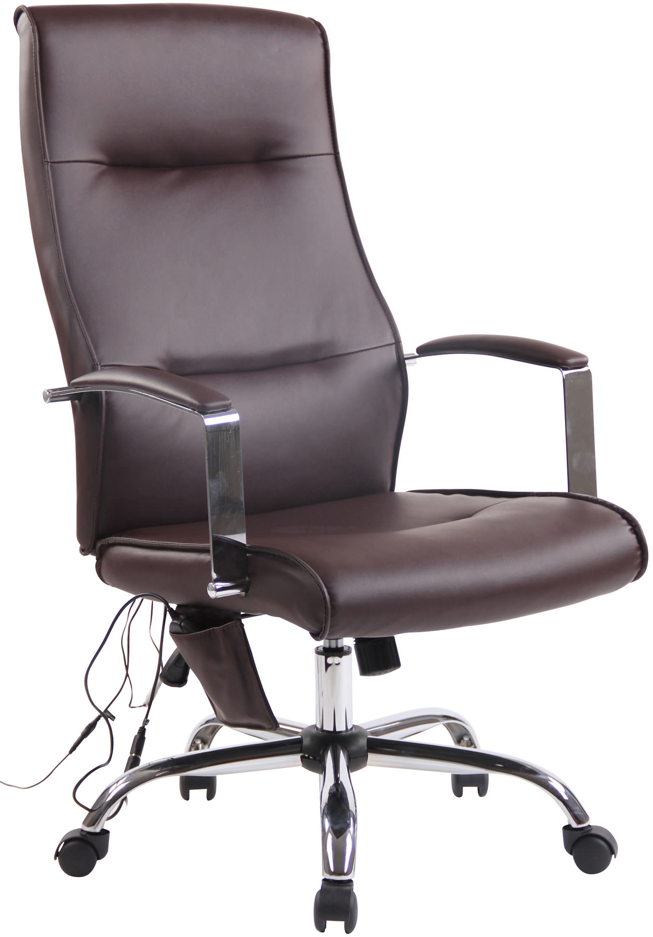 Bürostuhl Portland Kunstleder mit Massagefunktion, braun