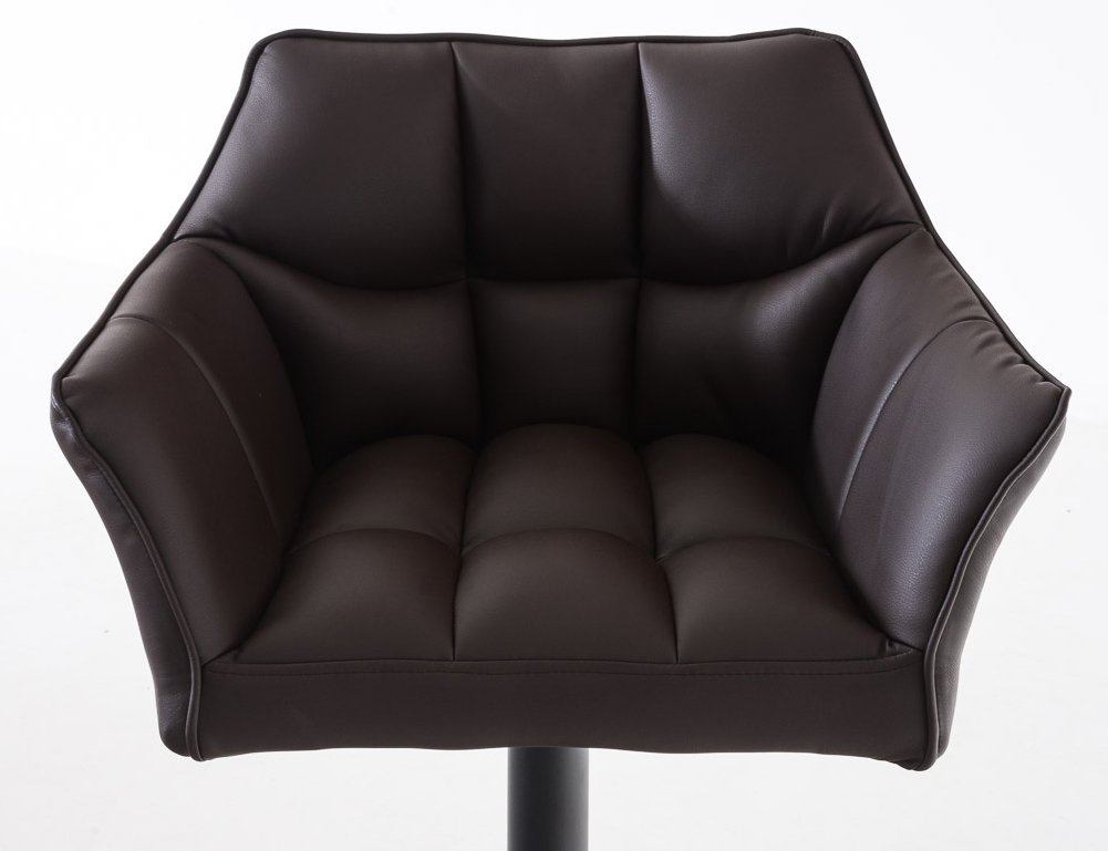 2er Set Barhocker Damaso Kunstleder schwarz, braun