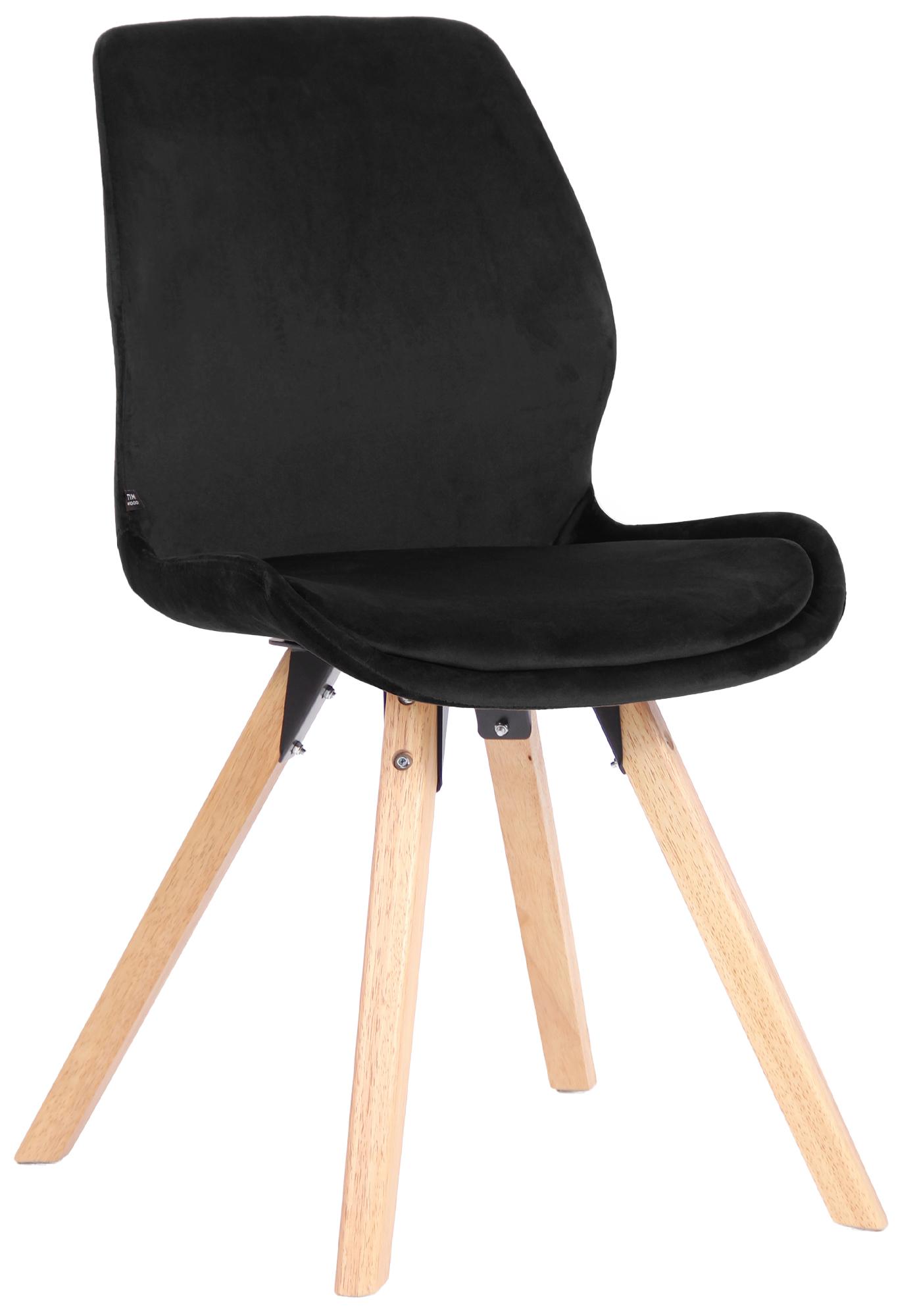 Stuhl Luna Samt, schwarz