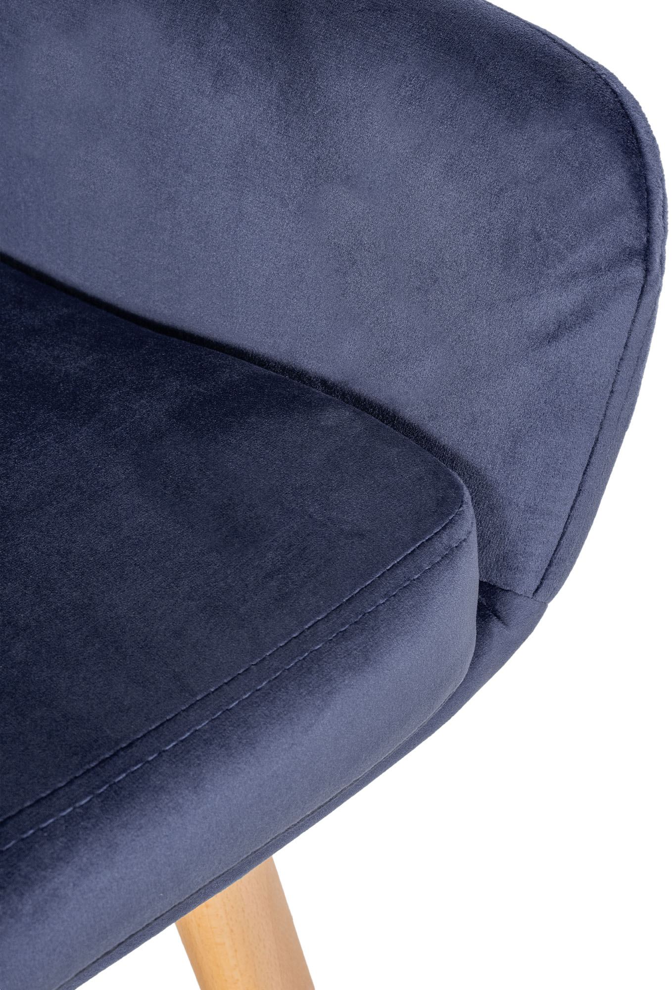 Barhocker Grant Samt, dunkelblau