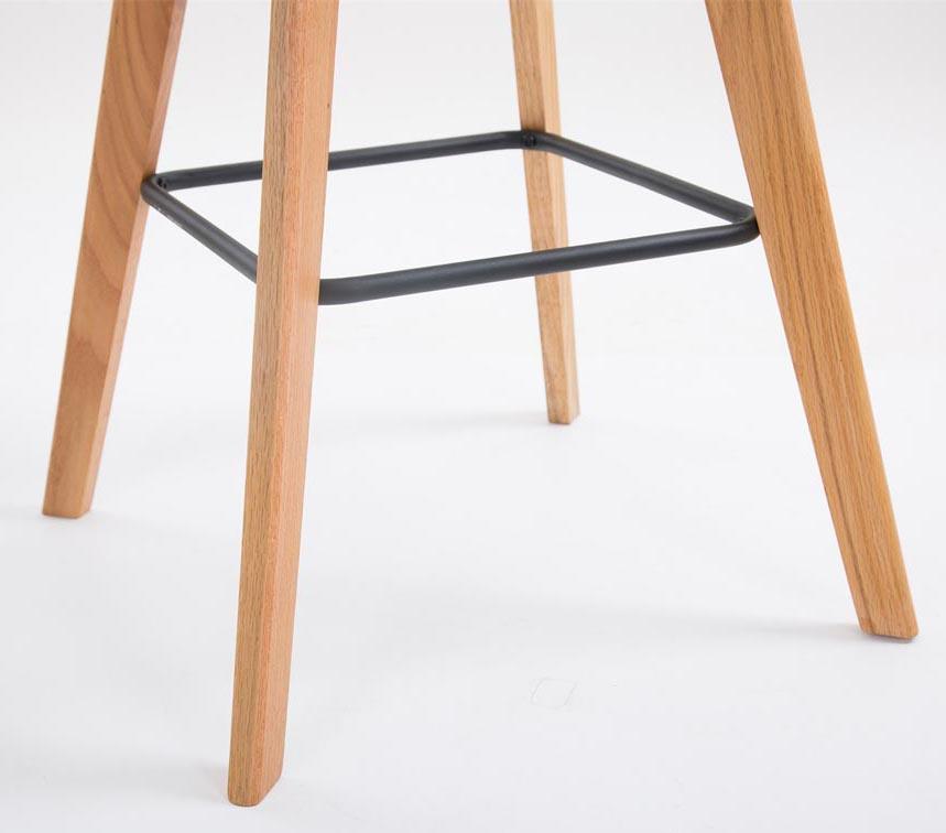 2er Set Barhocker Metz Kunststoff natura, orange