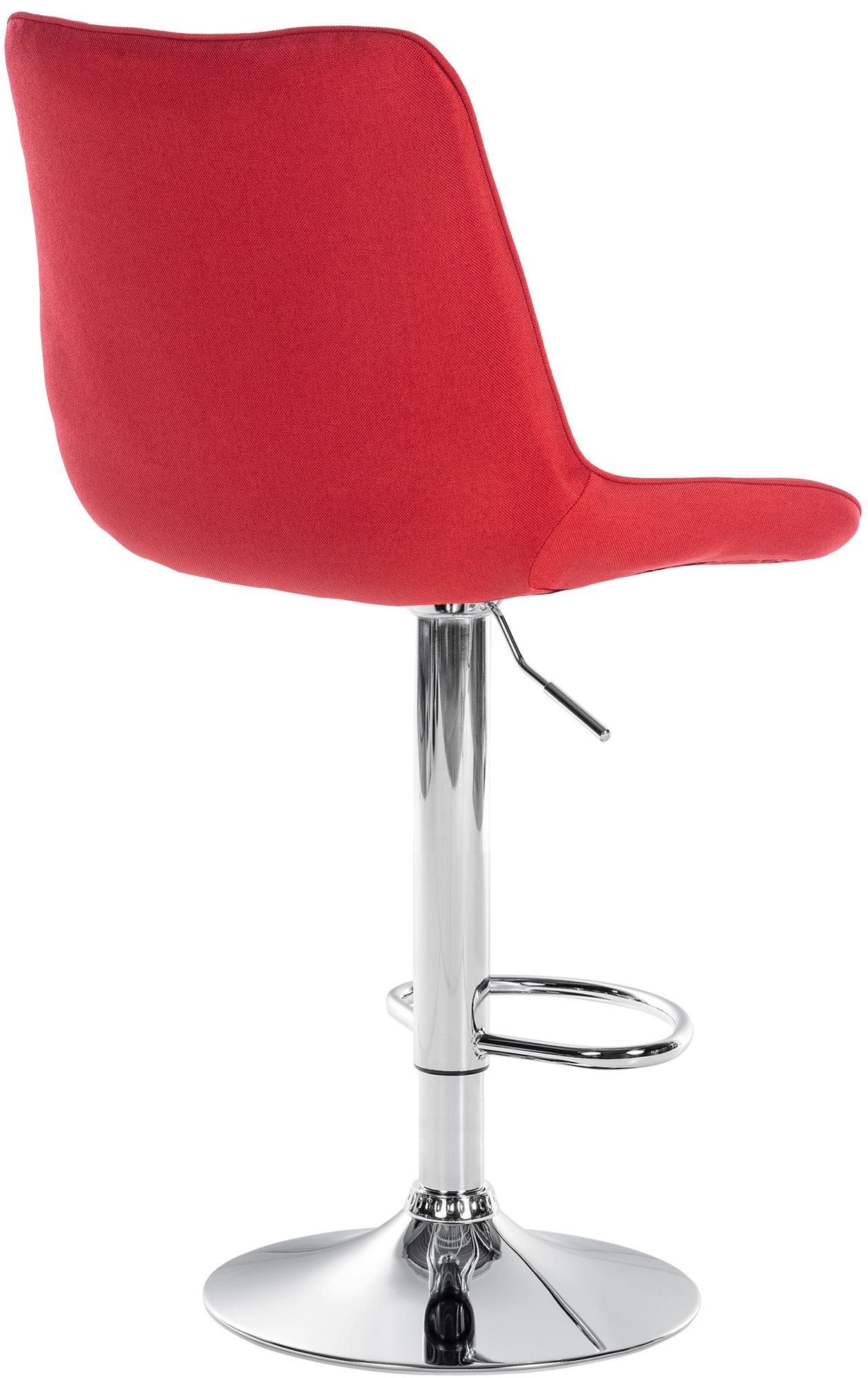 2er Set Barhocker Toni Stoff chrom, rot