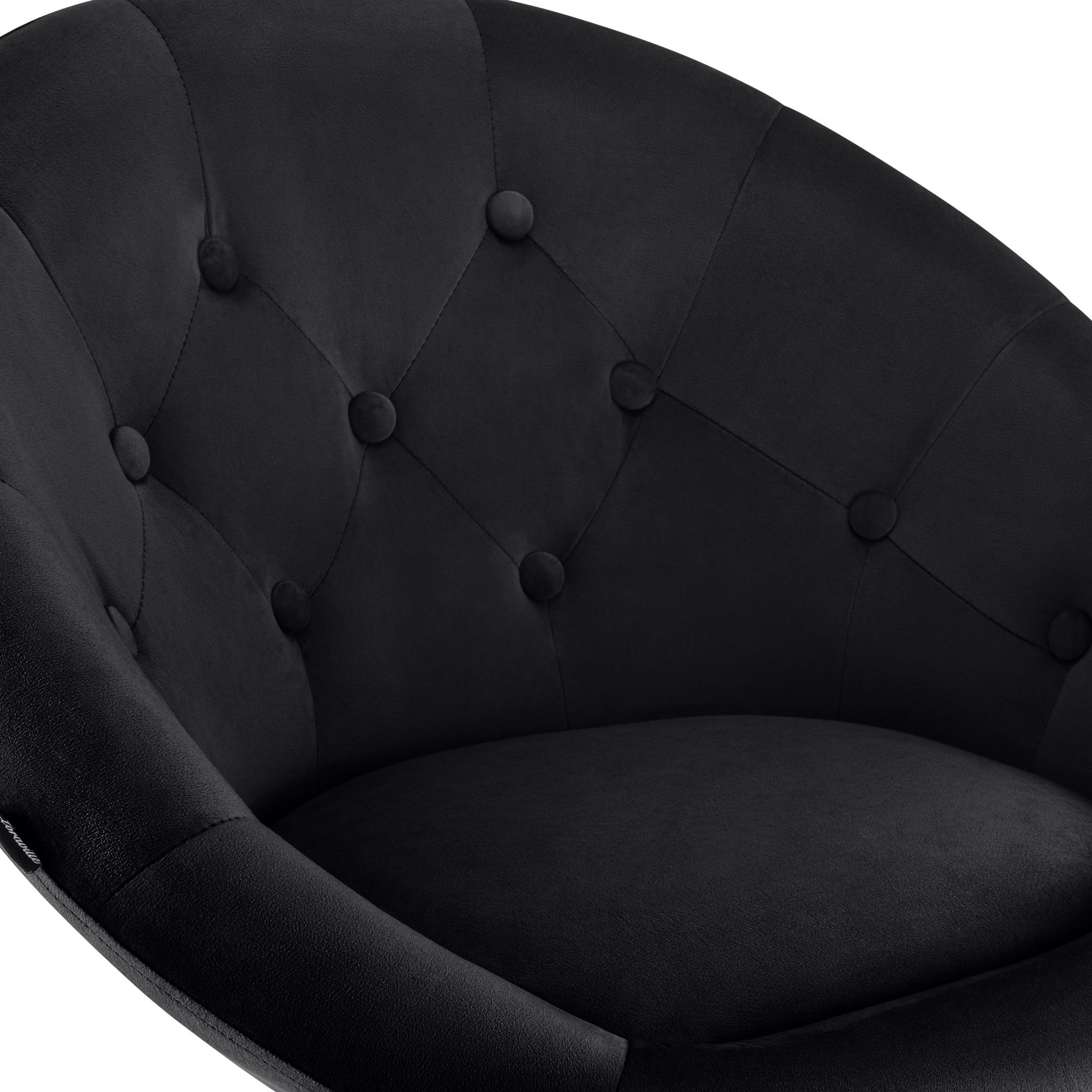 Barhocker London Samt chrom, schwarz