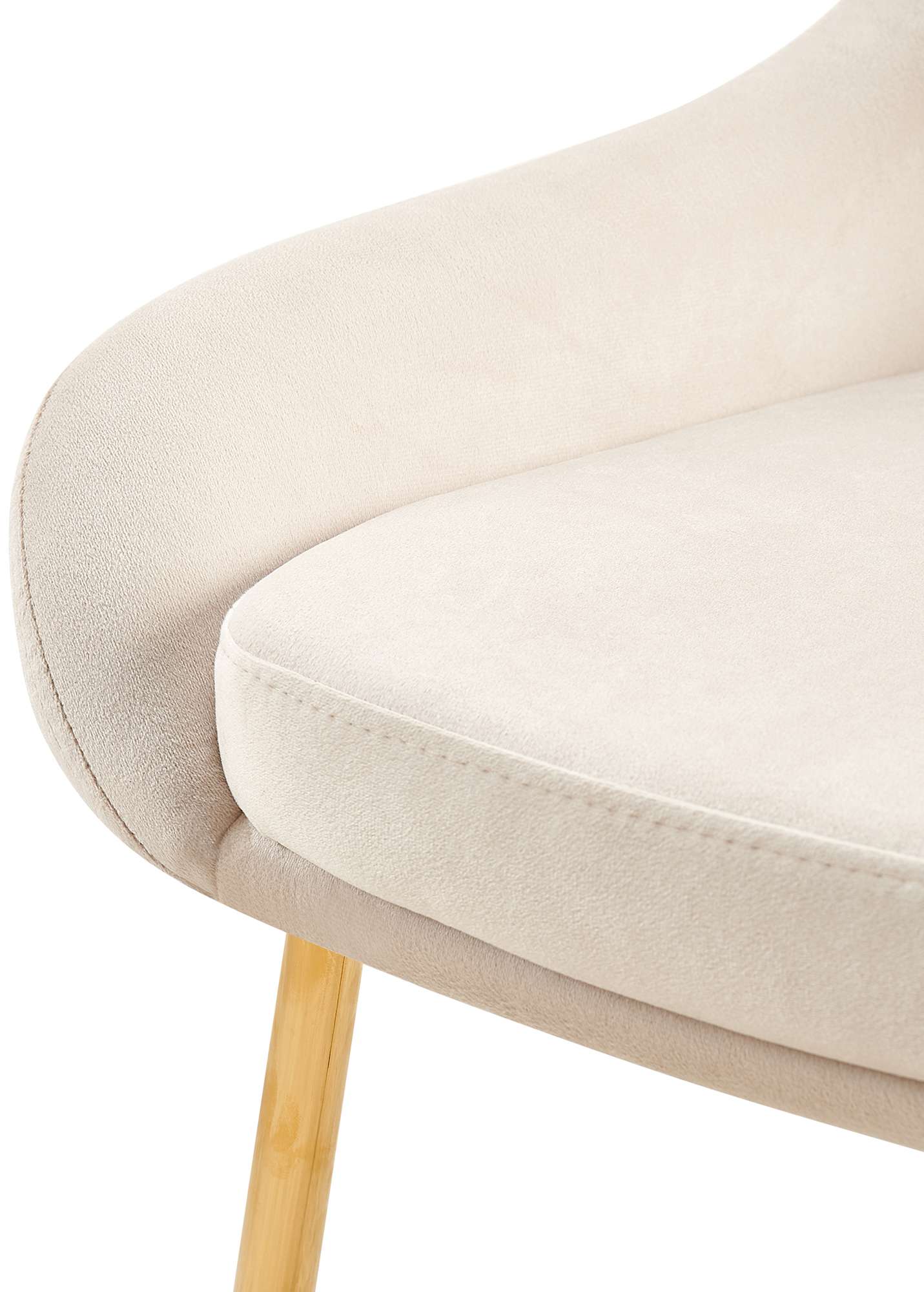 Esszimmerstuhl Elmira Samt gold, creme