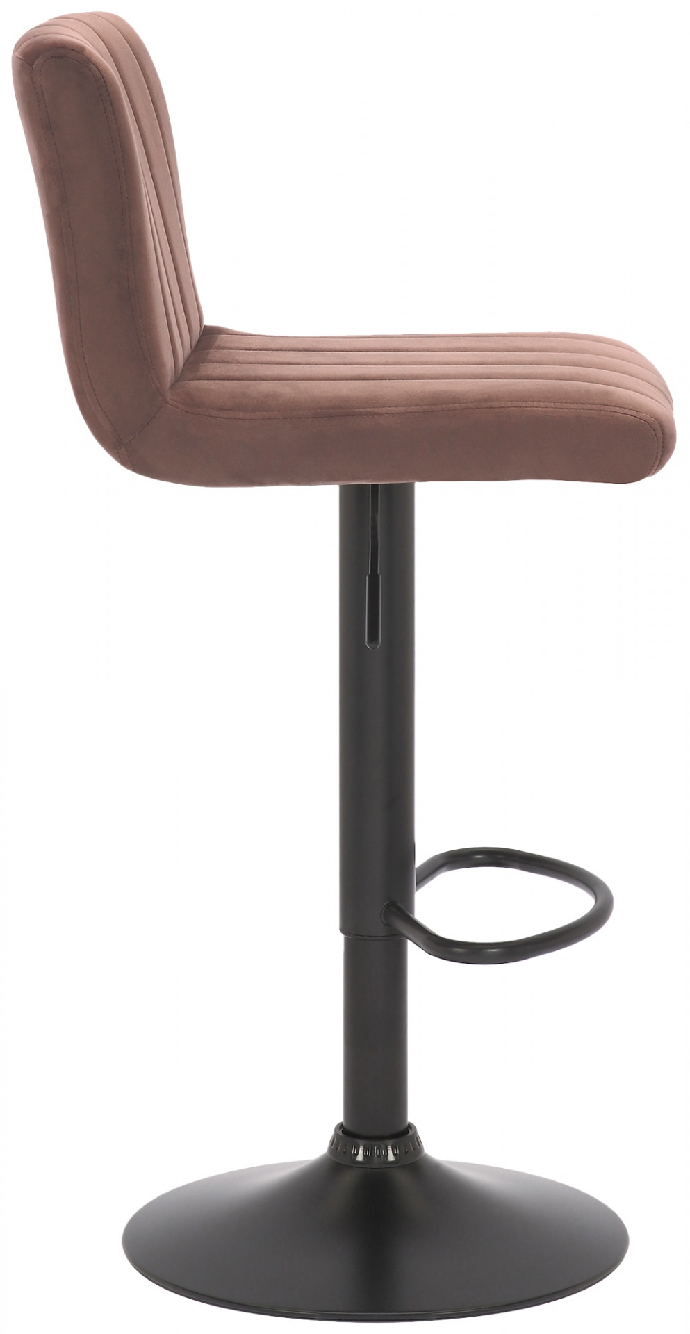 2er Set Barhocker Jamie Samt, braun