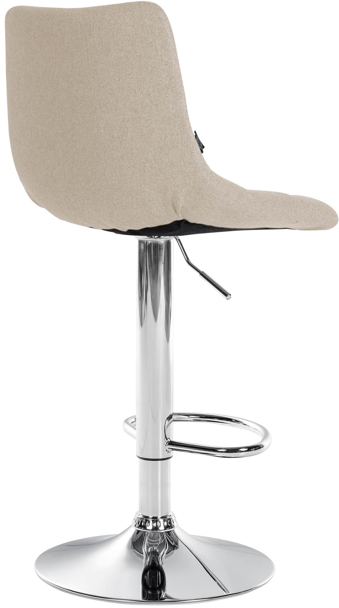 Barhocker Jerry Stoff chrom, creme
