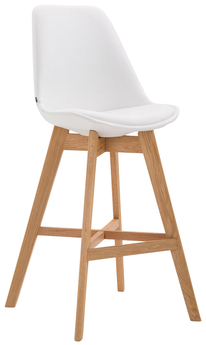 2er Set Barhocker Cannes Kunstleder natura, weiß