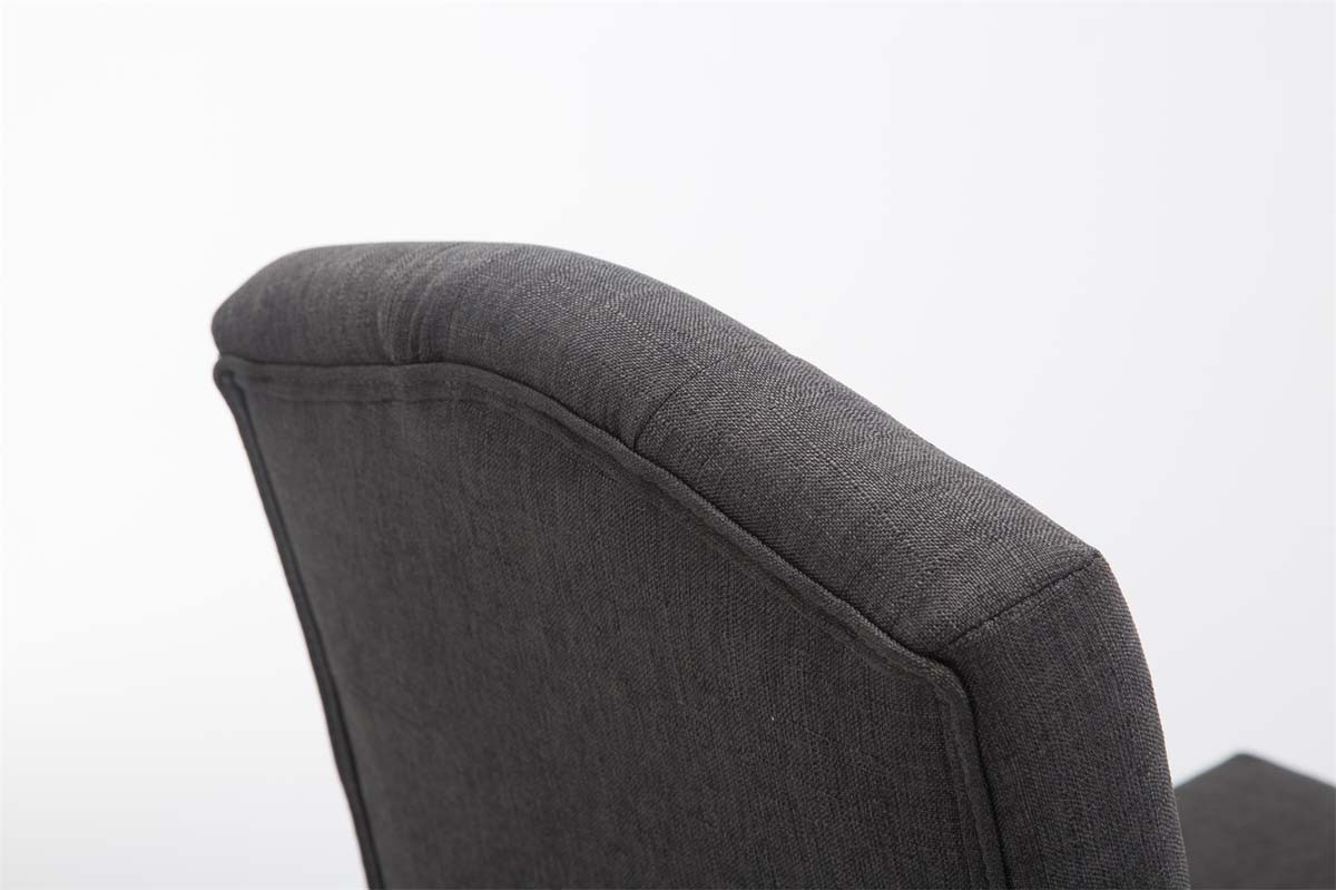 Barhocker Louise Stoff antik, dunkelgrau
