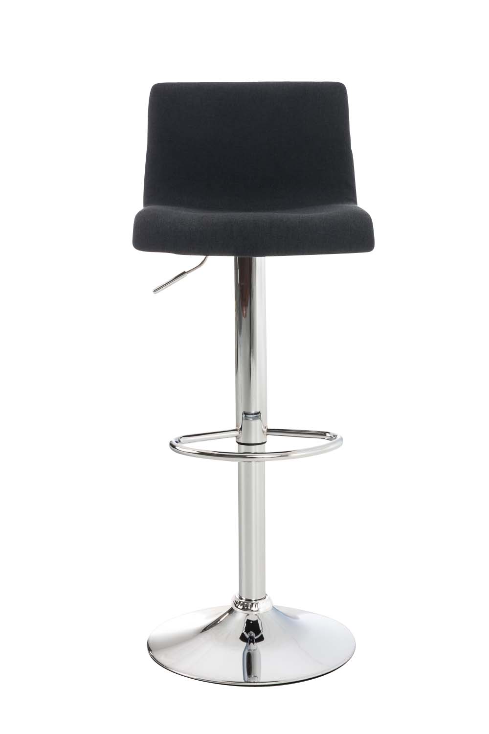 2er Set Barhocker Hoover Stoff chrom, schwarz