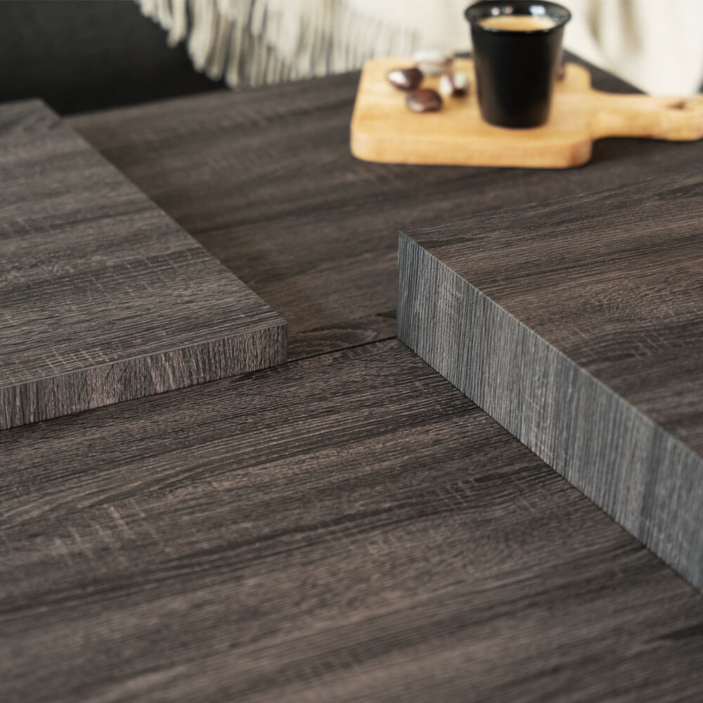 Couchtisch mit Schwebeeffekt NAYELI – 96 x 96 cm Dunkelbraun