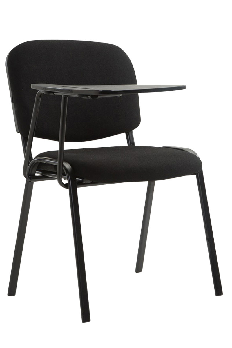 Stuhl Ken mit Klapptisch Stoff, schwarz