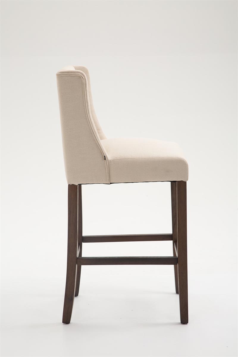 Barhocker Cassandra Stoff Antik-dunkel, creme