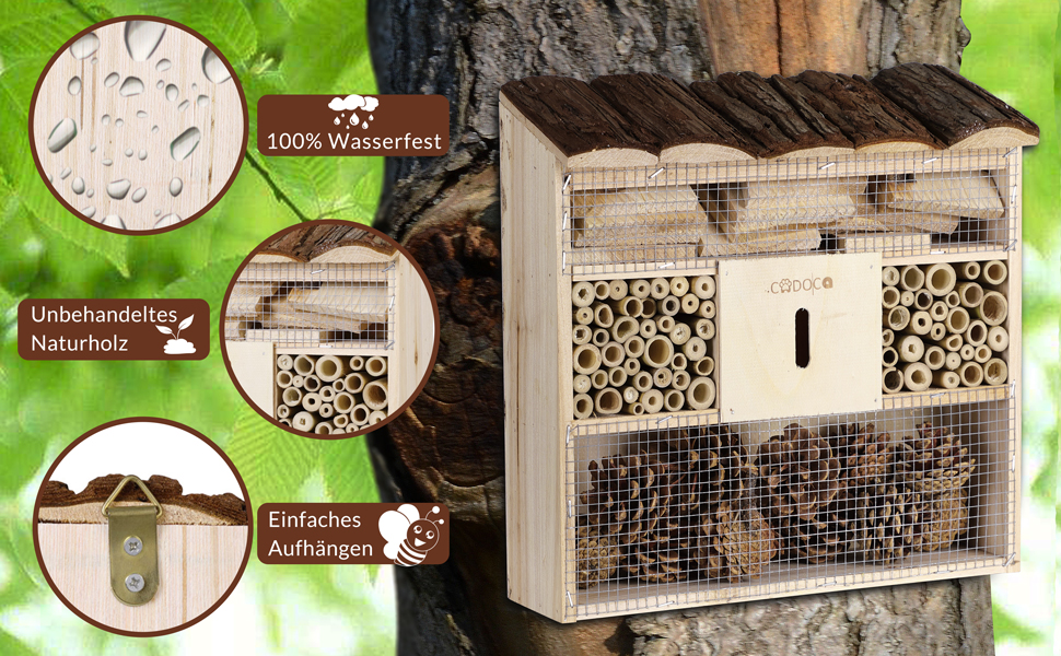 Insektenhotel Nistkasten 30,5x9,5x31cm