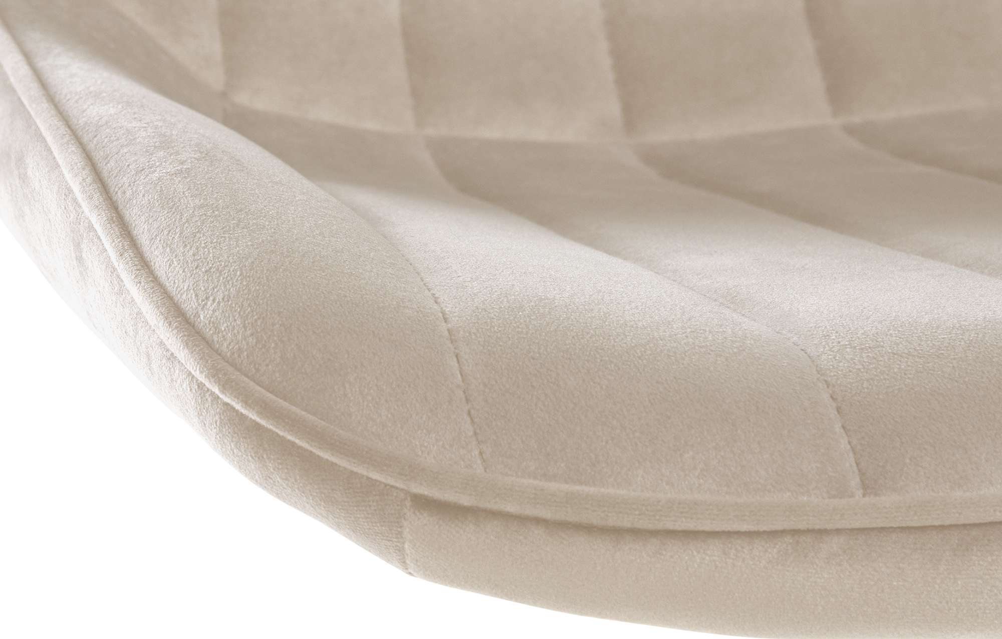 2er Set Barhocker Toni Samt chrom, creme