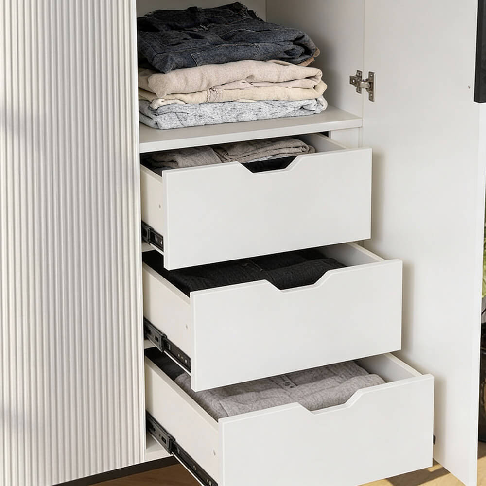 Kleiderschrank NYLA Weiß - 150 x 200 cm