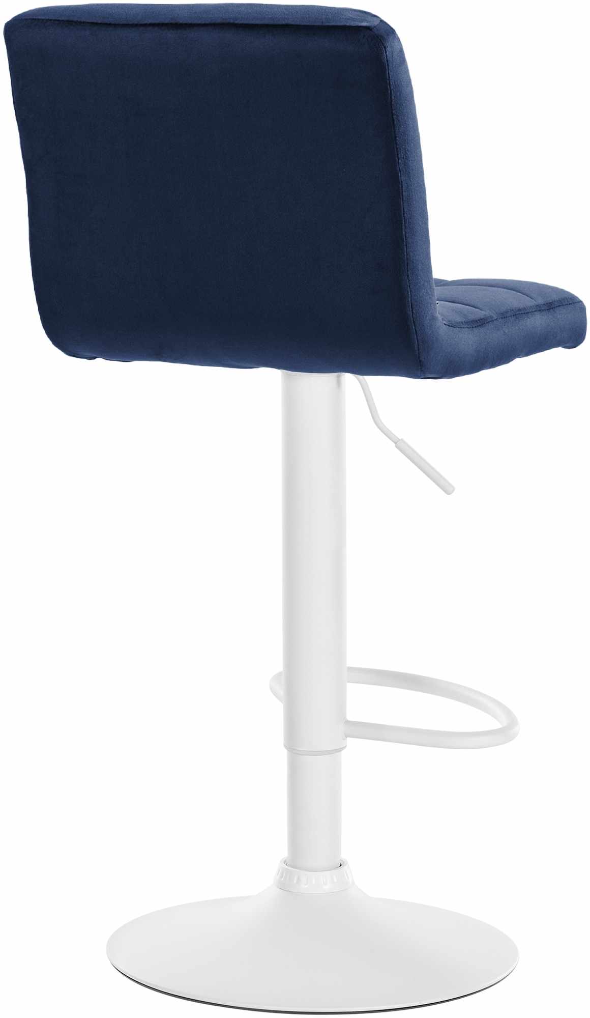 2er Set Barhocker Peru Samt weiß, blau