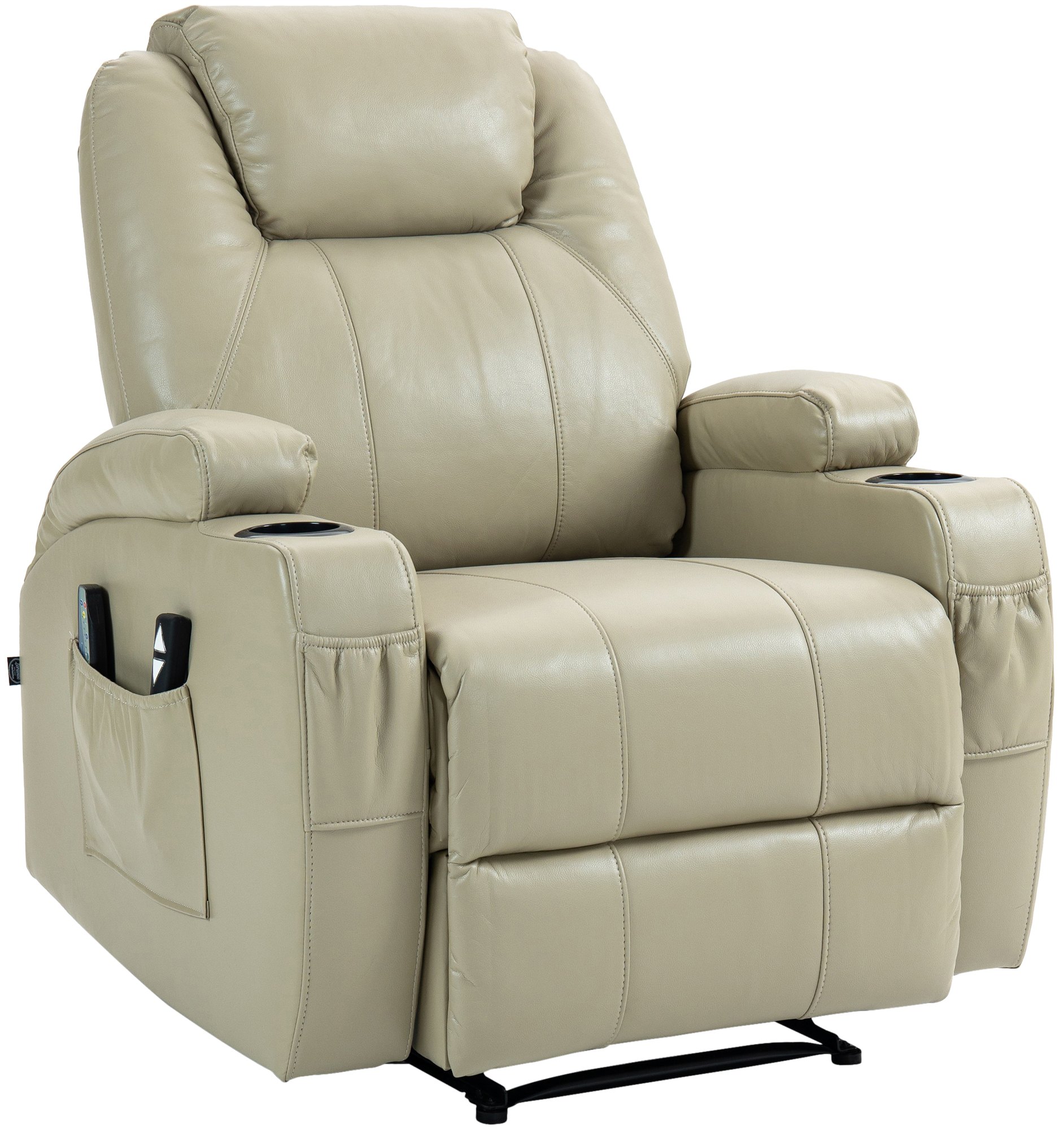 Sessel Hepler mit Massagefunktion Kunstleder, creme